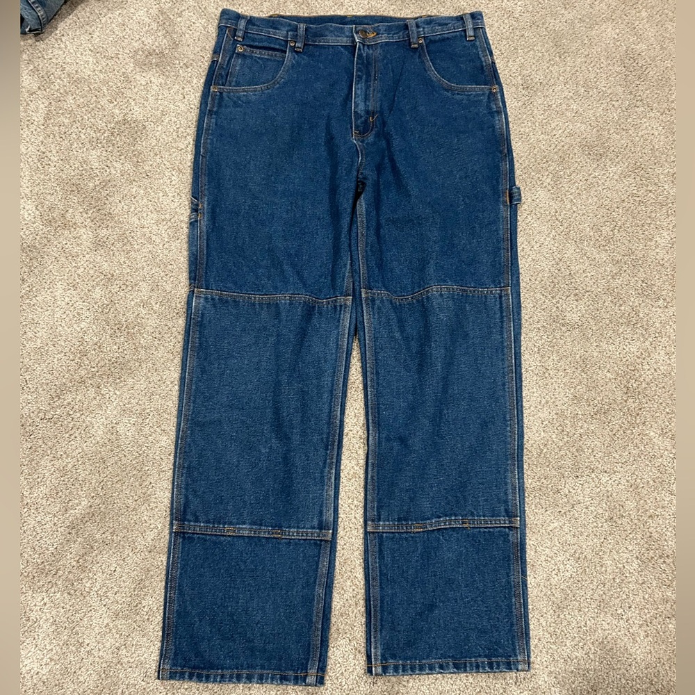 USA WORKS front  panel carpenter work jeans!